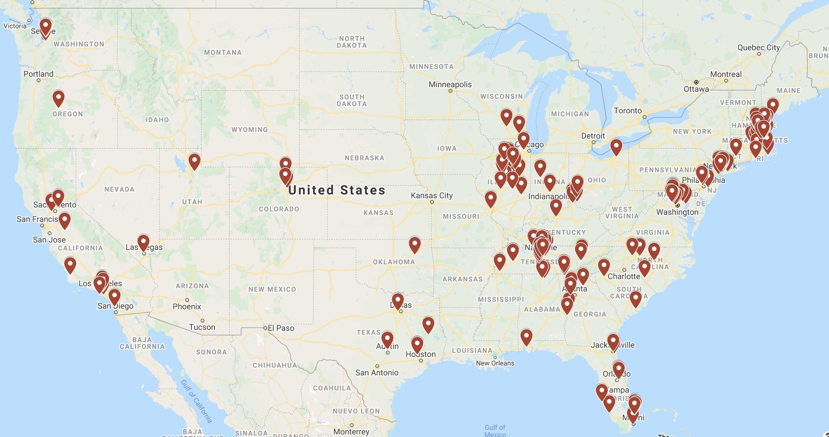 Dodgeball SEO Client Map